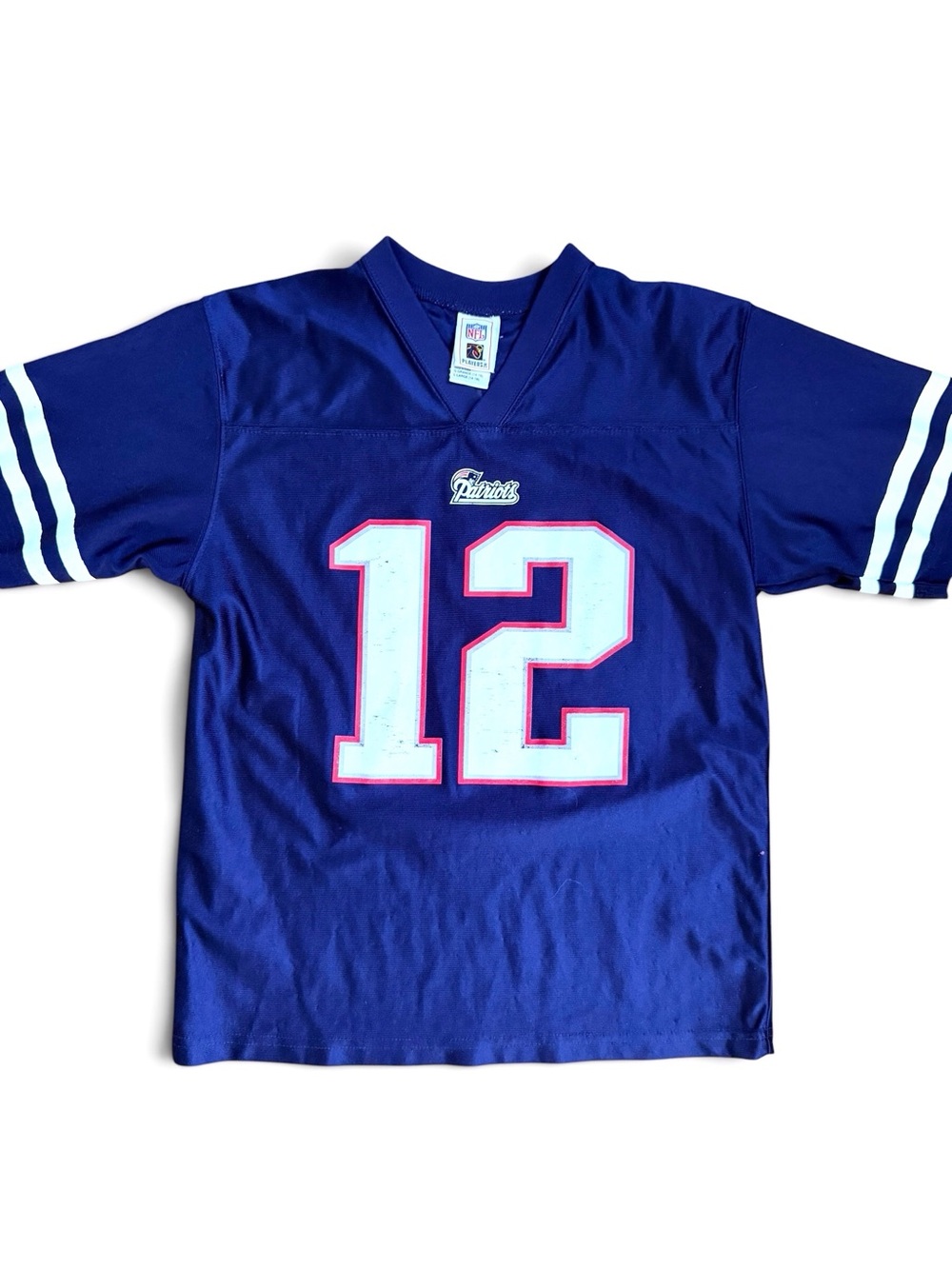Tom Brady #12 New England Patriots NFL Players Youth Large 14-16 Jersey Blue